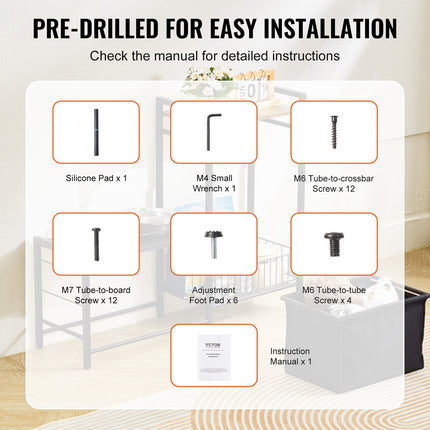 Pet Feeding Station with Storage Dog Food & Toy Organizer Raised Dog Bowls.