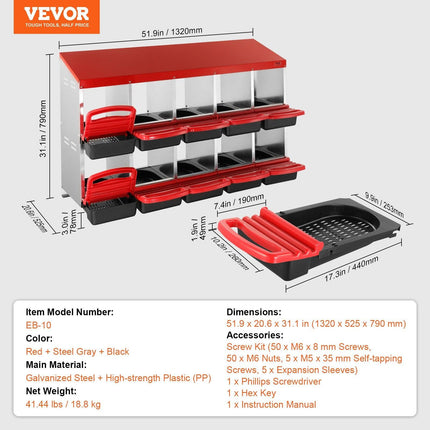 10-Compartment Chicken Nest Box Mental Box with Inclined Nesting Boxes.