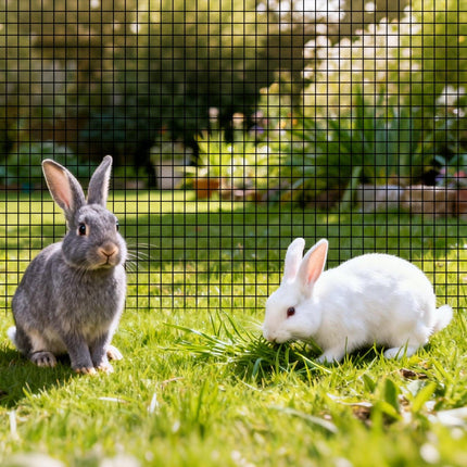 Hardware Cloth 61cm x 15.2m, 1/2 in 19 Gauge Galvanized Wire Mesh Roll, Weather-Resistant Vinyl Coated Chicken Wire Fencing, Heavy Duty Welded Garden Plant Fencing for Rabbit Cage Snake Fence.