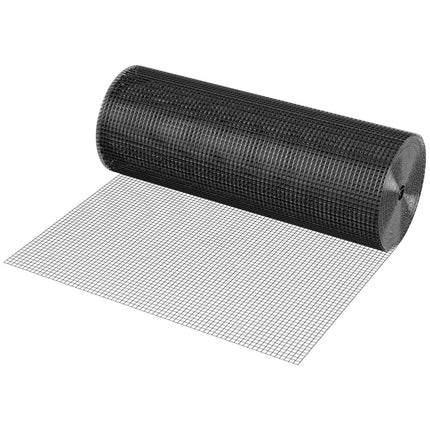 Hardware Cloth 61cm x 15.2m, 1/2 in 19 Gauge Galvanized Wire Mesh Roll, Weather-Resistant Vinyl Coated Chicken Wire Fencing, Heavy Duty Welded Garden Plant Fencing for Rabbit Cage Snake Fence.