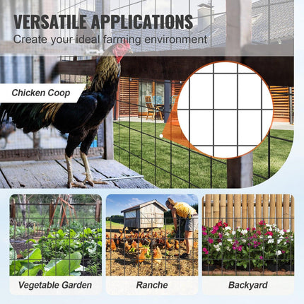 Hardware Cloth, 24'' x 50' Galvanized Wire Mesh Roll, 16 Gauge Chicken Wire Fence Roll, Vinyl Coating Metal Wire Mesh for Chicken Coop Barrier, Rabbit Snake Fences, Poultry Enclosures.