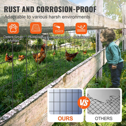 Hardware Cloth, 24'' x 50' Galvanized Wire Mesh Roll, 16 Gauge Chicken Wire Fence Roll, Vinyl Coating Metal Wire Mesh for Chicken Coop Barrier, Rabbit Snake Fences, Poultry Enclosures.