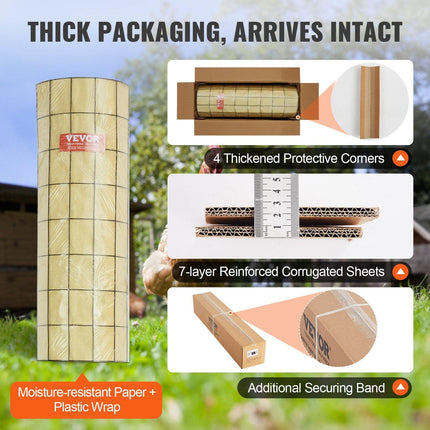 Hardware Cloth, 24'' x 50' Galvanized Wire Mesh Roll, 16 Gauge Chicken Wire Fence Roll, Vinyl Coating Metal Wire Mesh for Chicken Coop Barrier, Rabbit Snake Fences, Poultry Enclosures.