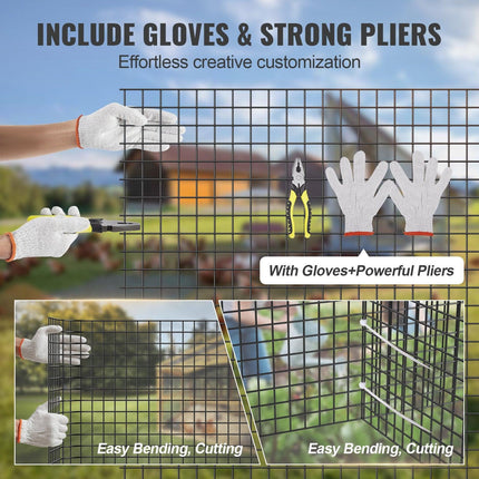 Hardware Cloth, 36'' x 100' Galvanized Wire Mesh Roll, 19 Gauge Chicken Wire Fence Roll, Vinyl Coating Metal Wire Mesh for Chicken Coop Barrier, Rabbit Snake Fences, Poultry Enclosures.