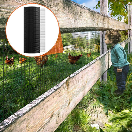 Hardware Cloth, 36'' x 100' Galvanized Wire Mesh Roll, 19 Gauge Chicken Wire Fence Roll, Vinyl Coating Metal Wire Mesh for Chicken Coop Barrier, Rabbit Snake Fences, Poultry Enclosures.