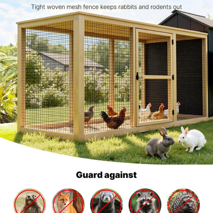 Hardware Cloth 91cm x 7.62m, 2 x 3 in Mesh 16 Gauge Galvanized Wire Mesh Roll, Weather-Resistant Vinyl Coated Chicken Wire Fencing, Heavy Duty Welded Garden Plant Fencing for Rabbit Cage Snake.