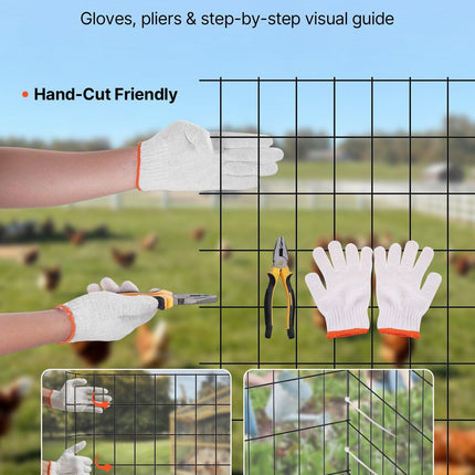 Hardware Cloth 91cm x 7.62m, 2 x 3 in Mesh 16 Gauge Galvanized Wire Mesh Roll, Weather-Resistant Vinyl Coated Chicken Wire Fencing, Heavy Duty Welded Garden Plant Fencing for Rabbit Cage Snake.