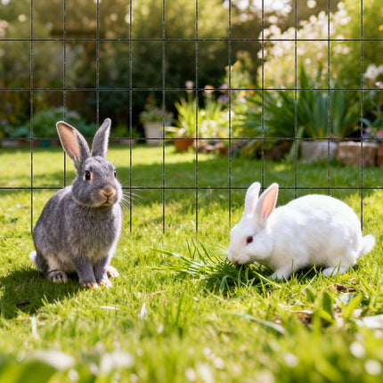 Hardware Cloth 91cm x 7.62m, 2 x 3 in Mesh 16 Gauge Galvanized Wire Mesh Roll, Weather-Resistant Vinyl Coated Chicken Wire Fencing, Heavy Duty Welded Garden Plant Fencing for Rabbit Cage Snake.