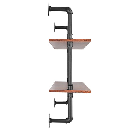 Industrial Pipe Shelf 2 Tier 48x 9.84in Wall-Mount for Kitchen Bedroom.