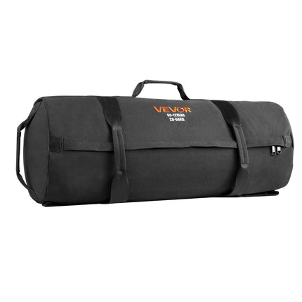 Workout Sandbag, Heavy Duty Workout Power Bags with Handles, 23-56 kg Adjustable Slam Bag for Fitness Strength Weight Training Cross-Training, Home Gym Exercise, Black (Unfilled).