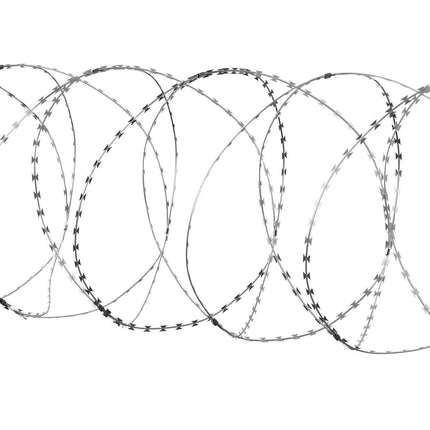 Razor Wire Razor Barbed Wire 147ft 3Rolls Razor Wire Fencing Double Spiral.
