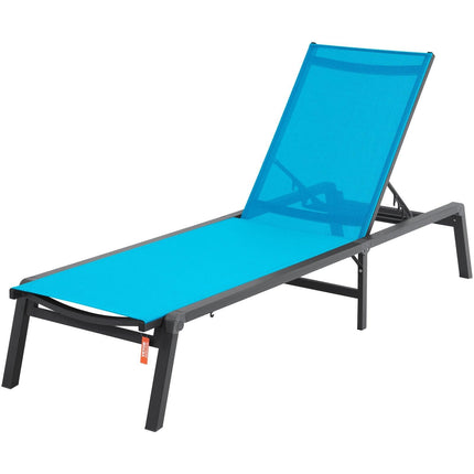 Chaise Lounge Chair Outdoor Patio Lounge Chair Adjustable 5-Position 2 pcs.