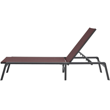 Chaise Lounge Chair Outdoor Patio Lounge Chair with Adjustable 5-Position.
