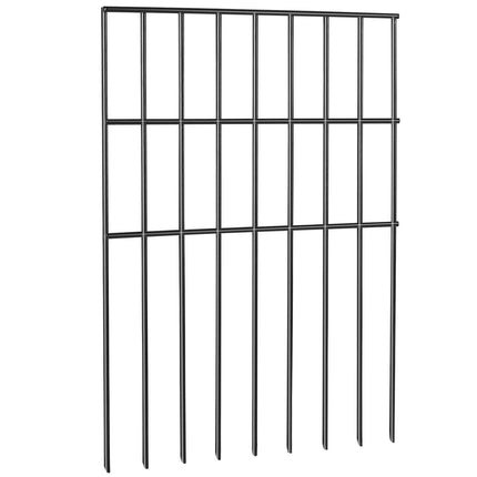 Garden Fence, No Dig Fence 44(H)x33(L)cm Animal Barrier Fence, Underground Decorative Garden Fencing with 3.81 cm Spike Spacing, Metal Dog Fence for the Yard and Outdoor Patio, 28 Pack.