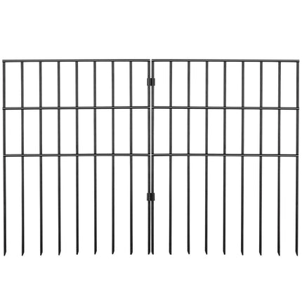 Garden Fence, No Dig Fence 44(H)x33(L)cm Animal Barrier Fence, Underground Decorative Garden Fencing with 3.81 cm Spike Spacing, Metal Dog Fence for the Yard and Outdoor Patio, 28 Pack.