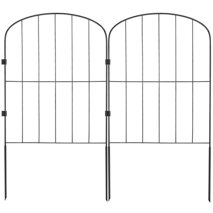 Garden Fence, No Dig Fence 61 x 33 cm Animal Barrier Fence, Underground Decorative Garden Fencing with 5.08 cm Spike Spacing, Metal Dog Fence for the Yard and Outdoor Patio, 28 Pack.