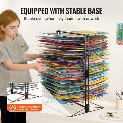 Art Drying Rack 50 Removable Shelves Painting Drying Rack for Classroom.