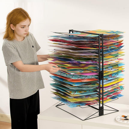 Art Drying Rack 50 Removable Shelves Painting Drying Rack for Classroom.