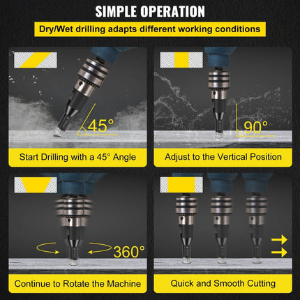 Diamond Drill Bits 7PCS Diamond Hole Saw 6/6/8/8/10/12/14mm Tile Hole Saw Kit Vacuum Brazed Diamond Drill Bit 0.59in/15mm Segment Tile Hole Saw w Storage Case for Tile Ceramic Porcelain Marble.