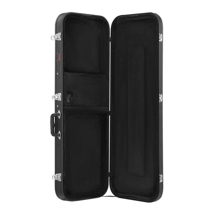 VEVOR Electric Guitar Hard Case, 1095 mm Rectangular Guitar Hard Case, With Lock Latch Keys Handle, PVC Padding Soft Lining Water-Resistant Hard Shell Guitar Cases, for 990 mm Electric Guitars, Black.