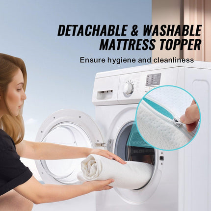 Mattress Topper Memory Foam Detachable & Washable Queen 76.2 mm Thickness.