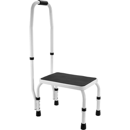 Step Stool 1-Step 150KG Capacity, 3 Adjustable Height with Handle Steel Step Ladder, Portable Toddler Step Stools for Adults, Non-Slip Sturdy Step Ladders for Office, RVs, Pets.