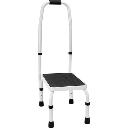 Step Stool 1-Step 150KG Capacity, 3 Adjustable Height with Handle Steel Step Ladder, Portable Toddler Step Stools for Adults, Non-Slip Sturdy Step Ladders for Office, RVs, Pets.