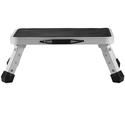 Step Stool 1-Step 150KG Capacity, Folding Steel Step Ladder 3 Adjustable Height, Portable Toddler Step Stools for Adults, Non-Slip Sturdy Step Ladders for Office, RVs, Pets, Bathrooms,Bedrooms.