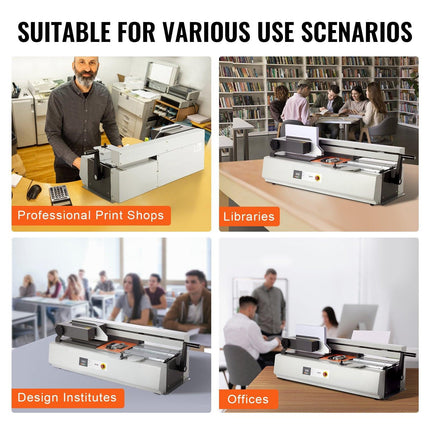 Thermal Binding Machine, 400 Sheets Capacity Hot Glue Binding Machine, Thermal Book Binder 40mm Binding Thickness A3(Short Edge)/A4/A5 Document.