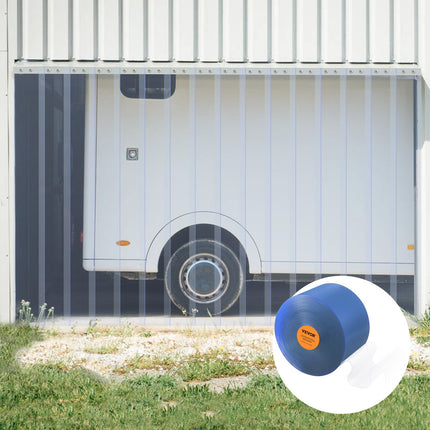 Strip Curtain, 3048 cm L x 30.5 cm W x 3 mm Thickness, Clear PVC Smooth Curtain Strip Door Bulk Roll, Plastic Door Strips for Doorway of Supermarket, Garage, Warehouse, Barn, Pet Animal House.