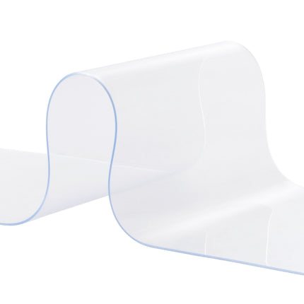 Strip Curtain, 3048 cm L x 30.5 cm W x 3 mm Thickness, Clear PVC Smooth Curtain Strip Door Bulk Roll, Plastic Door Strips for Doorway of Supermarket, Garage, Warehouse, Barn, Pet Animal House.
