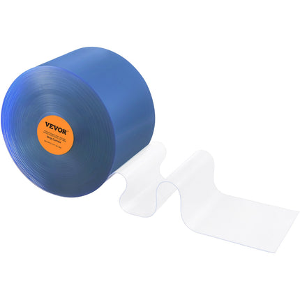 Strip Curtain, 3048 cm L x 30.5 cm W x 3 mm Thickness, Clear PVC Smooth Curtain Strip Door Bulk Roll, Plastic Door Strips for Doorway of Supermarket, Garage, Warehouse, Barn, Pet Animal House.