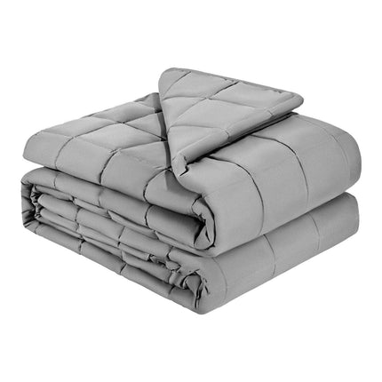Weighted Blanket, 11 kg, 2235 x 2640 mm King Size, Cooling Breathable Heavy Blanket with Glass Beads, All-Season Use, Suitable for 113-140 kg Adults, Anxiety Stress Relief, Improve Sleep, Grey.