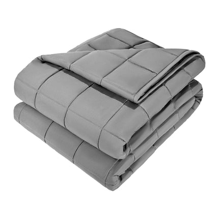 Weighted Blanket, 11 kg, 2235 x 2640 mm King Size, Cooling Breathable Heavy Blanket with Glass Beads, All-Season Use, Suitable for 113-140 kg Adults, Anxiety Stress Relief, Improve Sleep, Grey.
