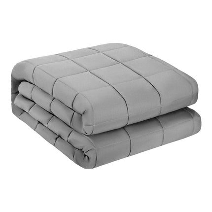 Weighted Blanket, 11 kg, 2235 x 2640 mm King Size, Cooling Breathable Heavy Blanket with Glass Beads, All-Season Use, Suitable for 113-140 kg Adults, Anxiety Stress Relief, Improve Sleep, Grey.