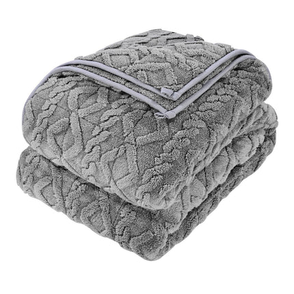 VEVOR Weighted Blanket, 9 kg, 1524 x 2032 mm Queen Size, Sherpa Fleece Heavy Blanket with Glass Beads, Soft Warm Cozy Fluffy Touch, for 90-113 kg Adults, Anxiety Stress Relief, Improve Sleep, Grey.