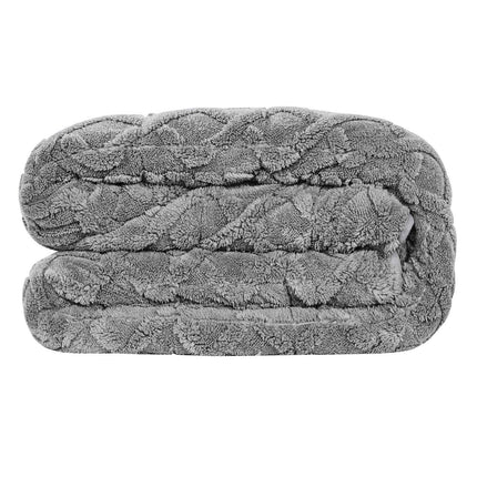 VEVOR Weighted Blanket, 9 kg, 1524 x 2032 mm Queen Size, Sherpa Fleece Heavy Blanket with Glass Beads, Soft Warm Cozy Fluffy Touch, for 90-113 kg Adults, Anxiety Stress Relief, Improve Sleep, Grey.