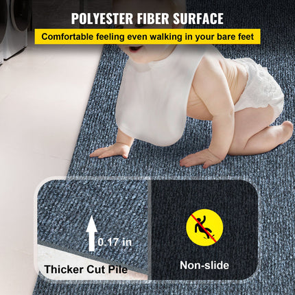 Gray Marine Carpet 6 ft x 36 ft, Boat Carpet Rugs, Indoor Outdoor Rugs for Patio Deck Anti-Slide TPR Water-Proof Back Outdoor Marine Carpeting Outdoor Carpet.
