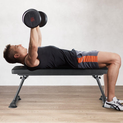Flat Weight Bench, Foldable Strength Training Bench, Utility Workout Bench for Full Body Workout, 1000 LBS Press Bench for Home Gym Exercise, for Multi-Purpose Weight Training and Ab Exercises.