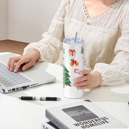 8 Pack Straight Sublimation Tumblers, 30 oz Blank Tumbler Bulk, Stainless Steel Double Wall Tumbler Cups with Straw, Lid, Brush, Base, Shrink Wrap, Gift Box, for Heat Press and Heat Transfer.