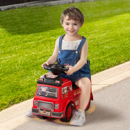 Ride On Push Car for Toddlers, Ages 1-3, Ride Racer, Sit to Stand Toddler Ride On Toy, Classic Kids Ride On Car with Music Steering Wheel & Under Seat Storage, Ride On Toy for Boys Girls, Red.