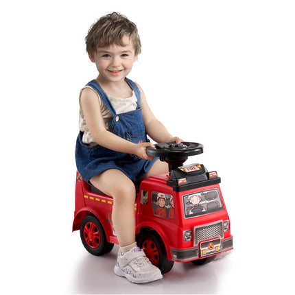Ride On Push Car for Toddlers, Ages 1-3, Ride Racer, Sit to Stand Toddler Ride On Toy, Classic Kids Ride On Car with Music Steering Wheel & Under Seat Storage, Ride On Toy for Boys Girls, Red.