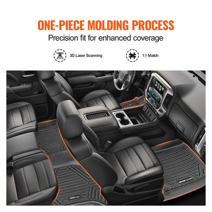 Automotive Floor Mats Fits for Chevrolet Silverado/GMC Sierra 1500 3 pcs.