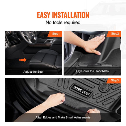 Automotive Floor Mats Fits for Chevrolet Silverado/GMC Sierra 1500 3 pcs.