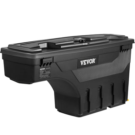 Truck Bed Storage Box, Lockable Swing Case with Password Padlock, 6.6 Gal/25 L ABS Wheel Well Tool Box, Waterproof and Durable, Compatible with Ford F-150 2015-2021, Passenger Side.