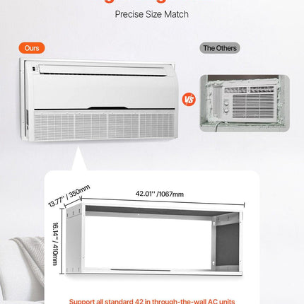 VEVOR Air Conditioner Wall Sleeve 42 in Universal Through the Wall AC Sleeve.