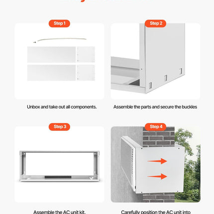 VEVOR Air Conditioner Wall Sleeve 42 in Universal Through the Wall AC Sleeve.