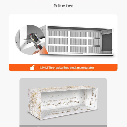 Air Conditioner Wall Sleeve 42 in with Exterior Grille Wall AC Sleeve.
