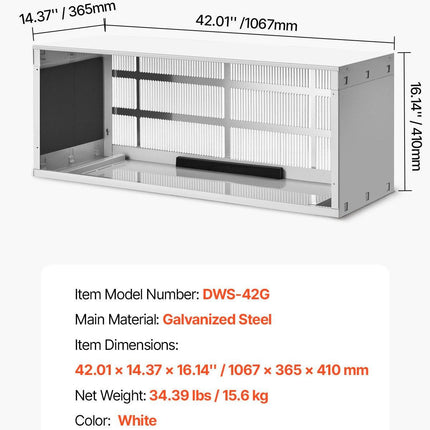 Air Conditioner Wall Sleeve 42 in with Exterior Grille Wall AC Sleeve.