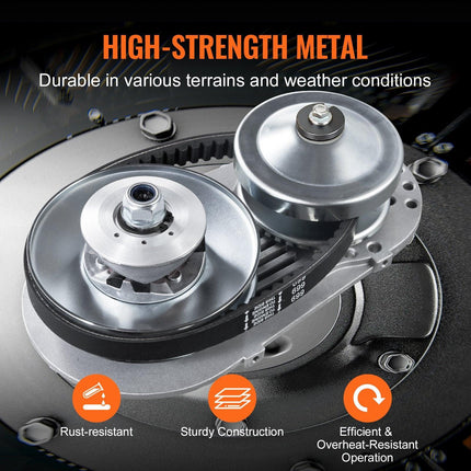 Drive Clutch, 2-8HP Engine, 2000 RPM High-Strength Drive Clutch with Asymmetric Designed Wheels & Robust Rubber Belt, Sturdy & Durable Clutch with Full Accessories, Fit for Various Engines.